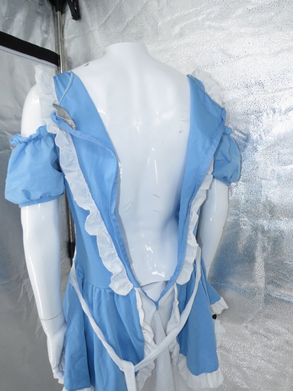 Leg Avenue Alice In Wonderland Costume Blue White Womens 1X 2X Dress Apron - Picture 14 of 14